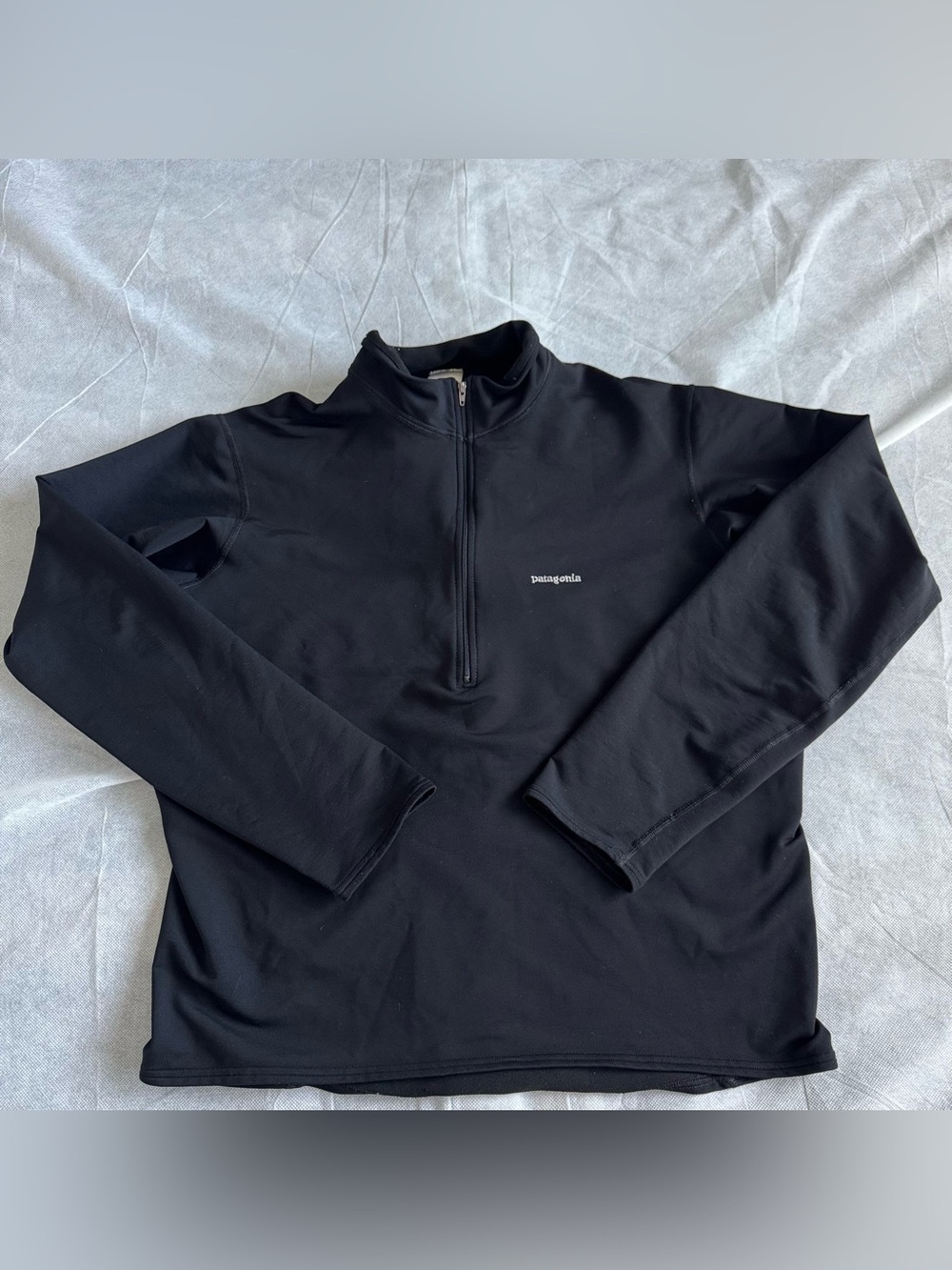 Patagonia Men’s L Black 1/4 Zip Mock Neck Long Sleeve Pullover 24222FA